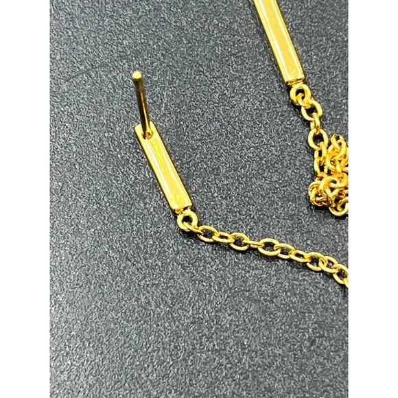 Gorjana Signed Mave 18K Gold plated Front Back Double Drop Long Earrings - Picture 7 of 7